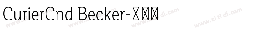 CurierCnd Becker字体转换